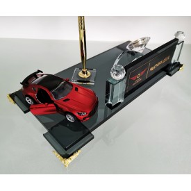 Metal Araba biblolu Kristal İsimlik